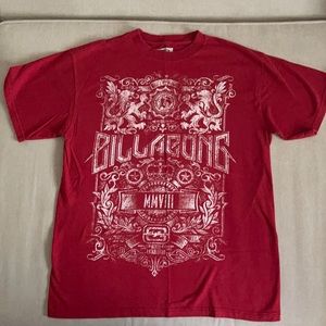 Billabong t shirt red medium